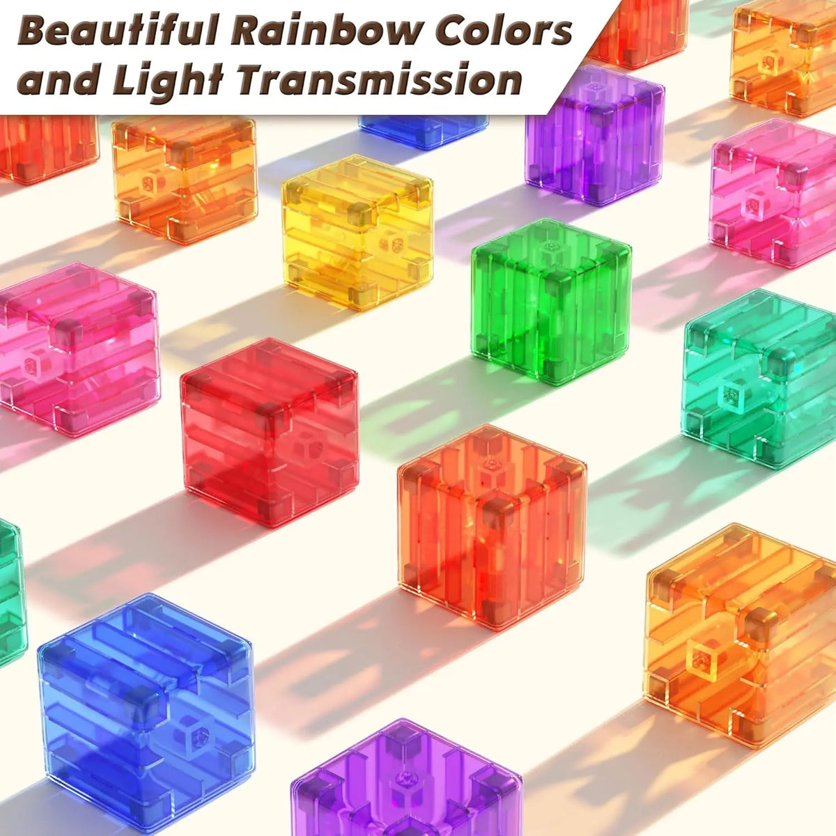 Magnetic Building Blocks | Transparent | STEM Educational | Ages 4 To 12