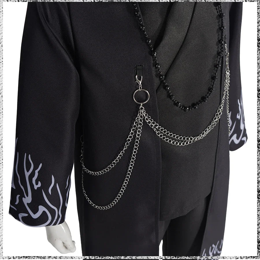 Cosplay Costume | Polyester Kimono Set | Unisex Halloween Outfit | Kids Adults