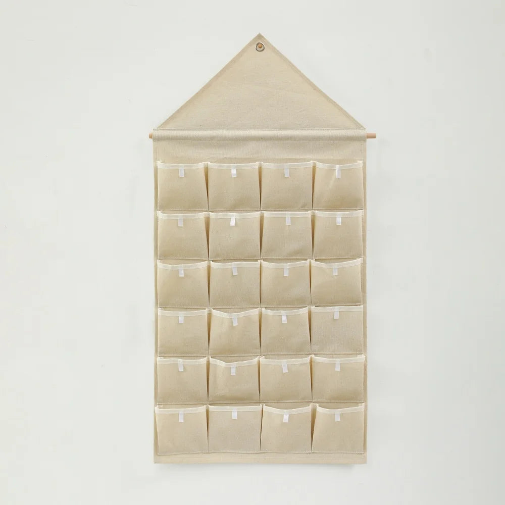 Advent Calendar | Fabric 24 Pocket Wall Hanging | DIY Blank Canvas | Fillable Christmas Countdown
