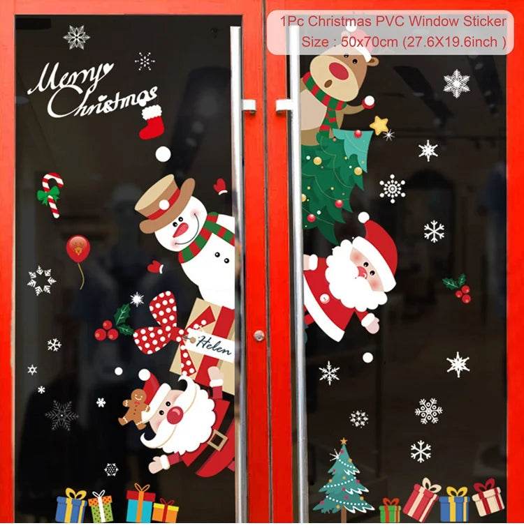Premium Window Stickers Merry Christmas Theme For Kids Room - ToylandEU