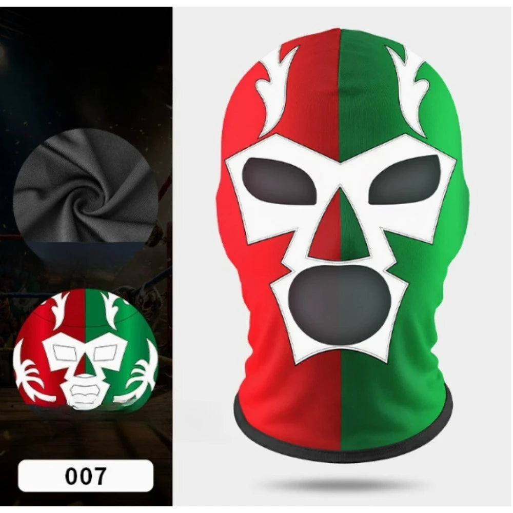 Wrestling Mask | Polyester Lycra Fabric | Printed Design | One Size