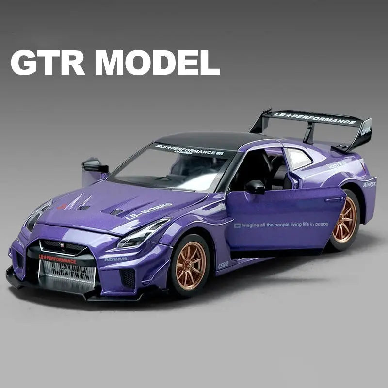 1:24 Skyline Ares GTR R35 Diecasts & Toy Vehicles Metal Toy Car Model High Simulation Pull Back Collection Kids Toys - ToylandEU