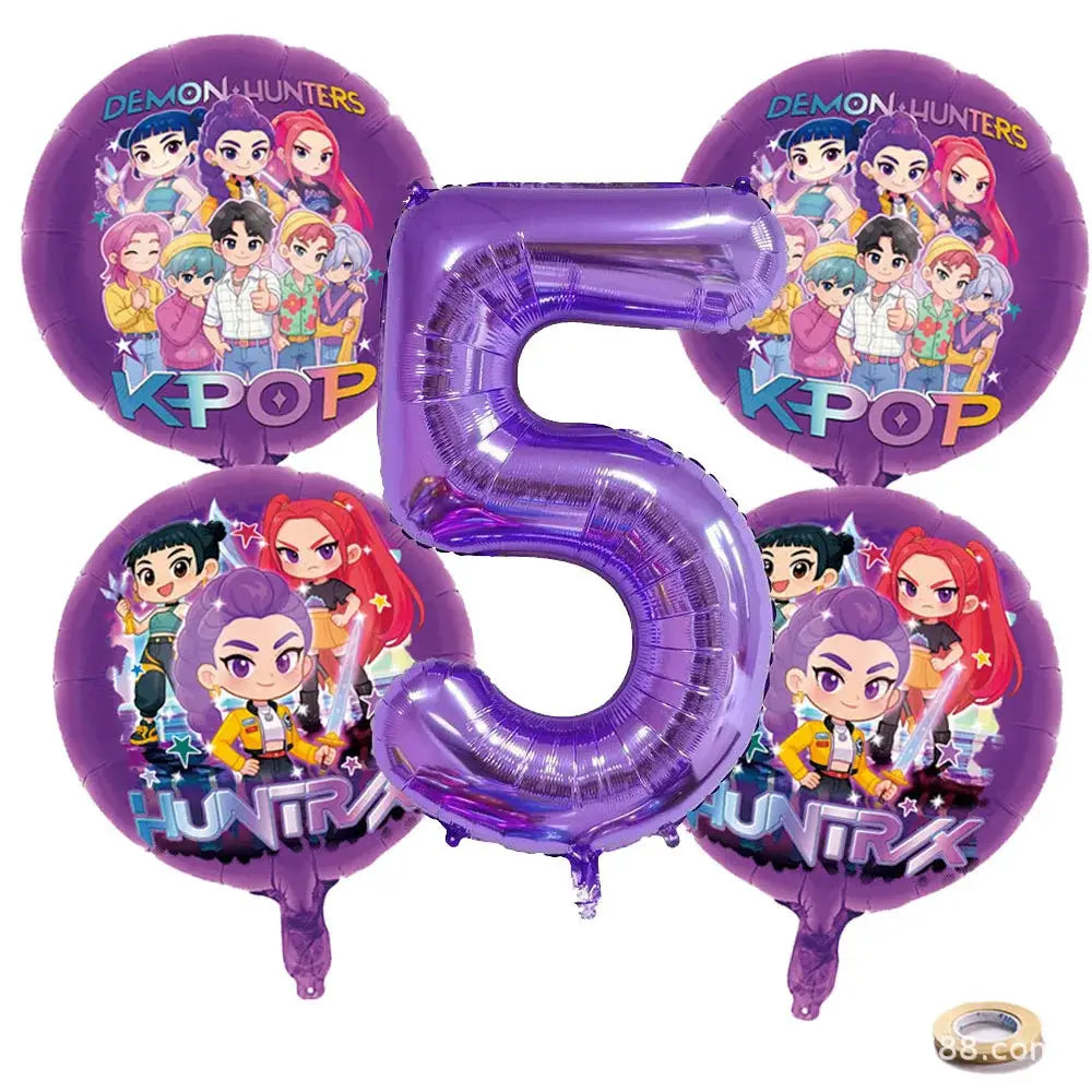 2026 HOT Party Supplies Atmosphere Decoration Purple Laser KPOP Mylar Balloons Party Decoration Foil Balloons - ToylandEU