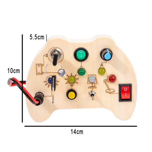 Montessori Educational Busy Board with LED Light for Children 3 Years and Older ToylandEU.com Toyland EU