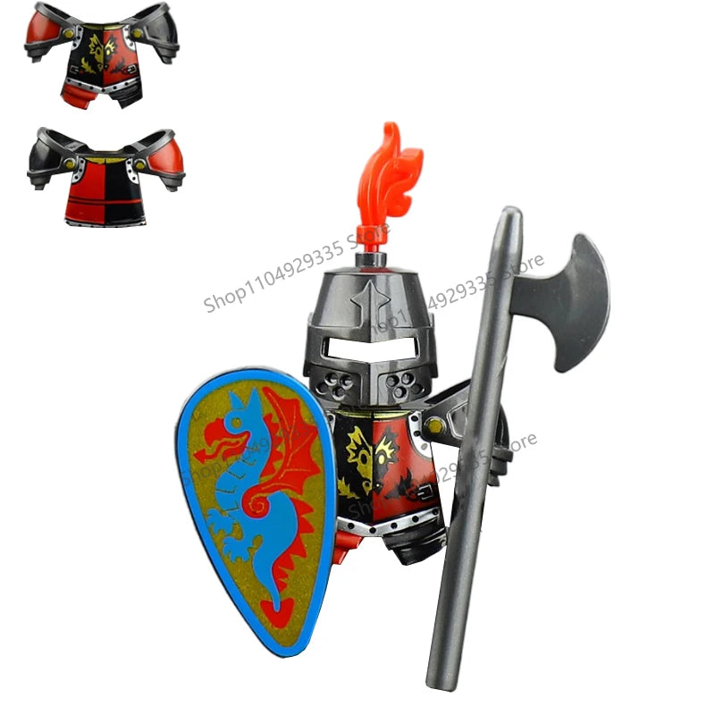 Micro Blocks | Medieval Knight Figures | Plastic Model Kit | Ages 14 Plus