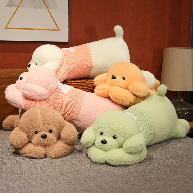 Big Size Cute Poodle Dog Plush Pillow Toy Kawaii Stuffed Animal Puppy - ToylandEU