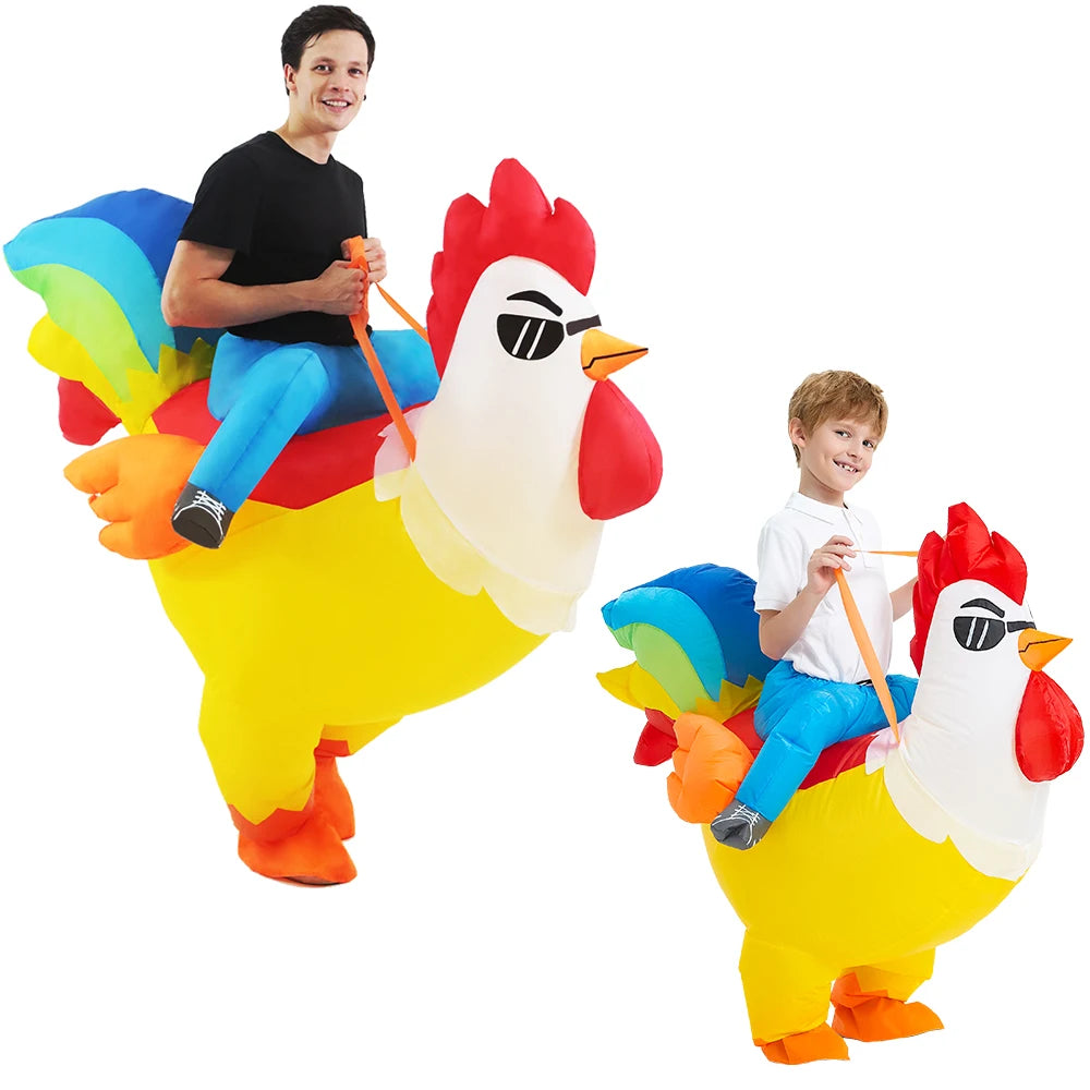 Chicken Jockey Costume | Minecraft Inflatable Chicken | Battery Powered