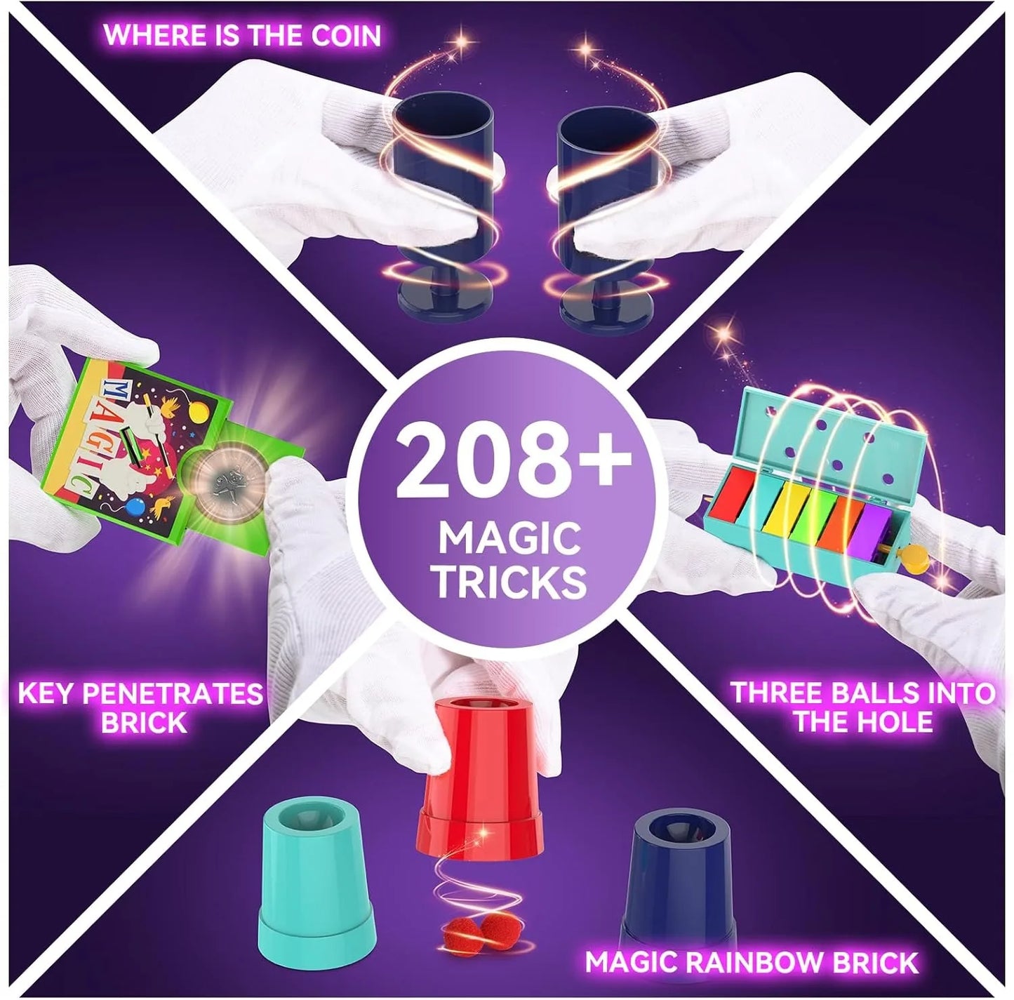 Magic Set | 28 in 1 Trick Wand | Tutorial Videos Included | Ages 6 to 12