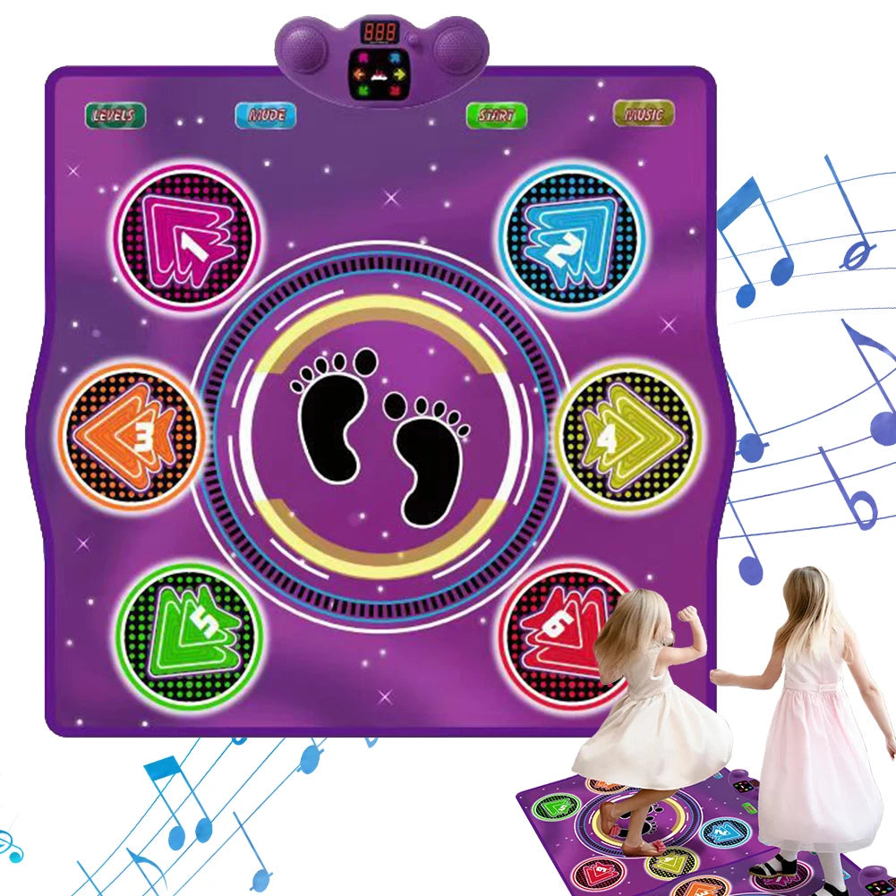 Led Dance Pad With Bluetooth Wireless for Family Fitness