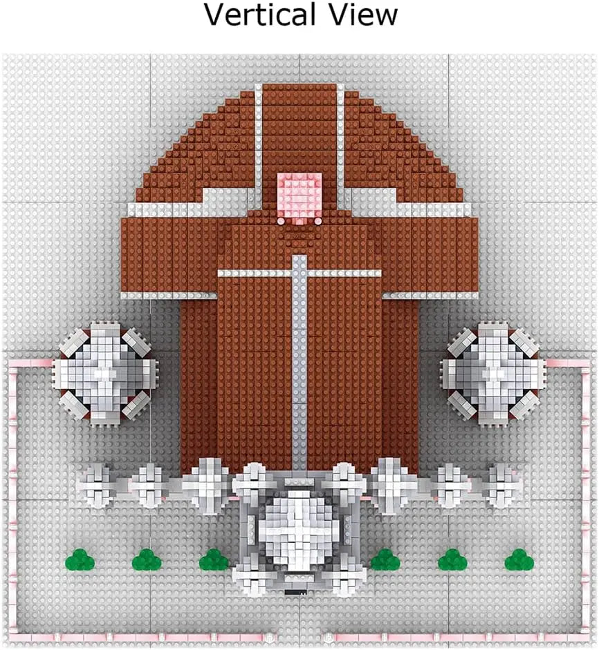 Architecture Building Block Set | 7000+ Pieces | 1:160 Scale | Pink Church