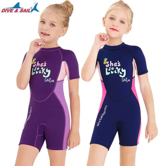 Girls Neoprene Wetsuit 2.5mm Keeps Warm Winter Swimming - ToylandEU