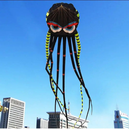 Large 3D Striped Octopus Kite - 8-Meter, Four-Color, Soft and Foldable ToylandEU.com Toyland EU