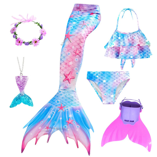 Mermaid Costume | Mermaid Tail Swimsuit Set | Monofin Optional | For Women