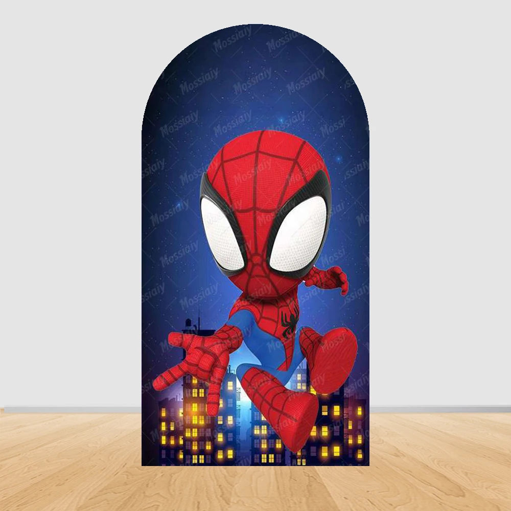 Arch Backdrop | Spider-Man Theme | Polyester | Customized