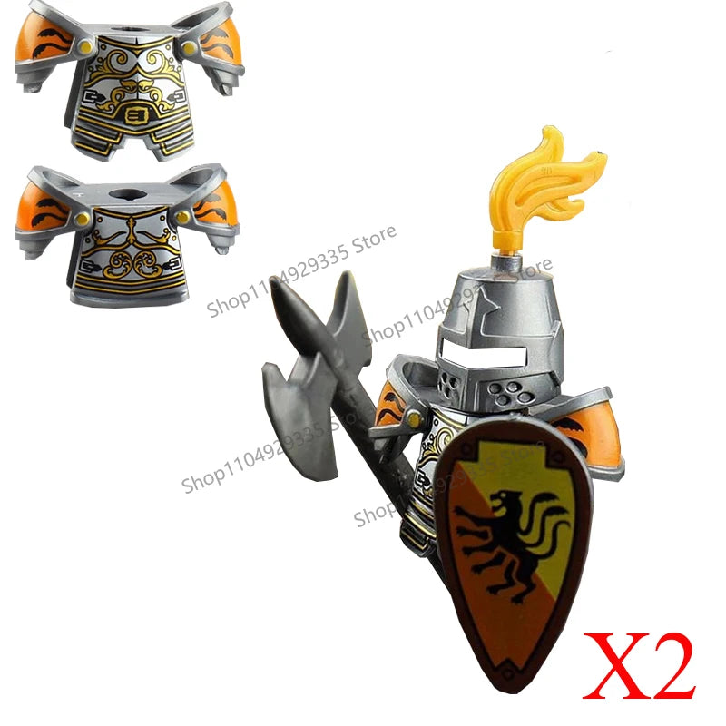 Micro Blocks | Medieval Knight Figures | Plastic Model Kit | Ages 14 Plus