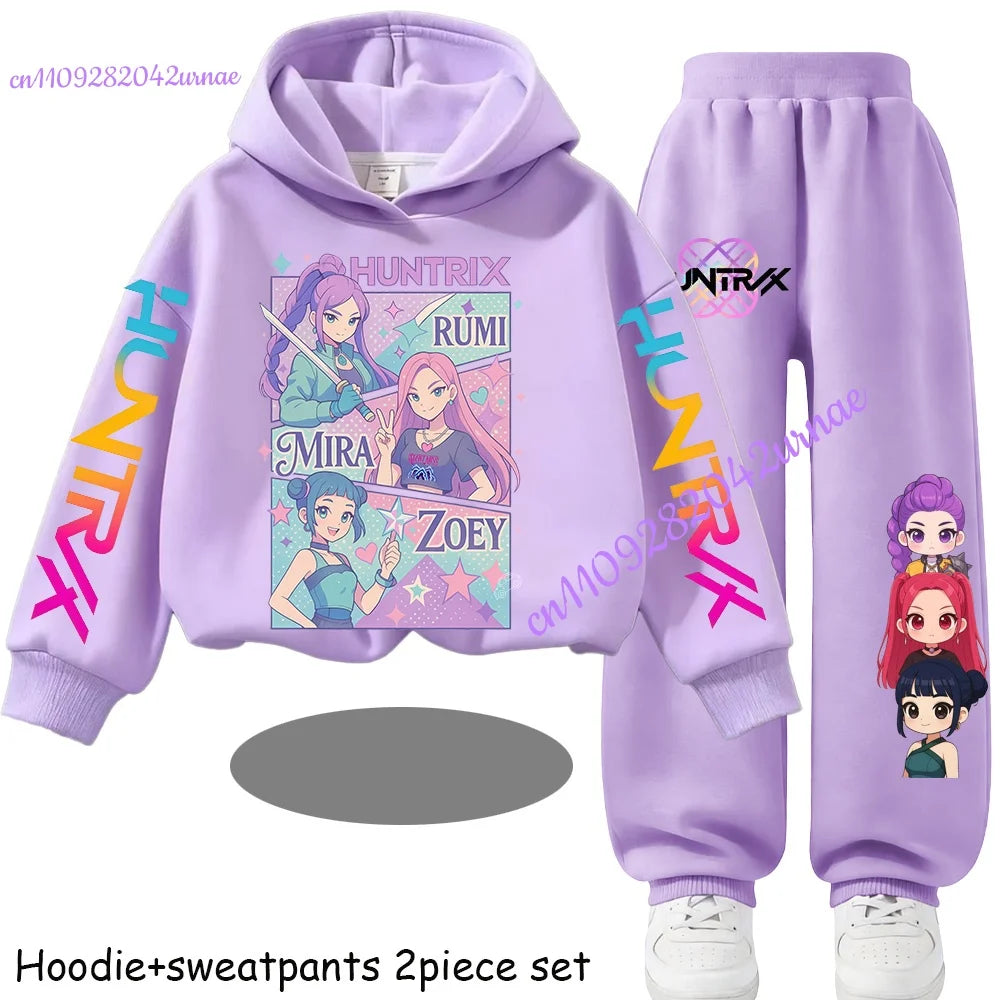 Kids Hoodie Set | Smooth Polyester Blend | Easy Care Casual Wear | Youth 7-13
