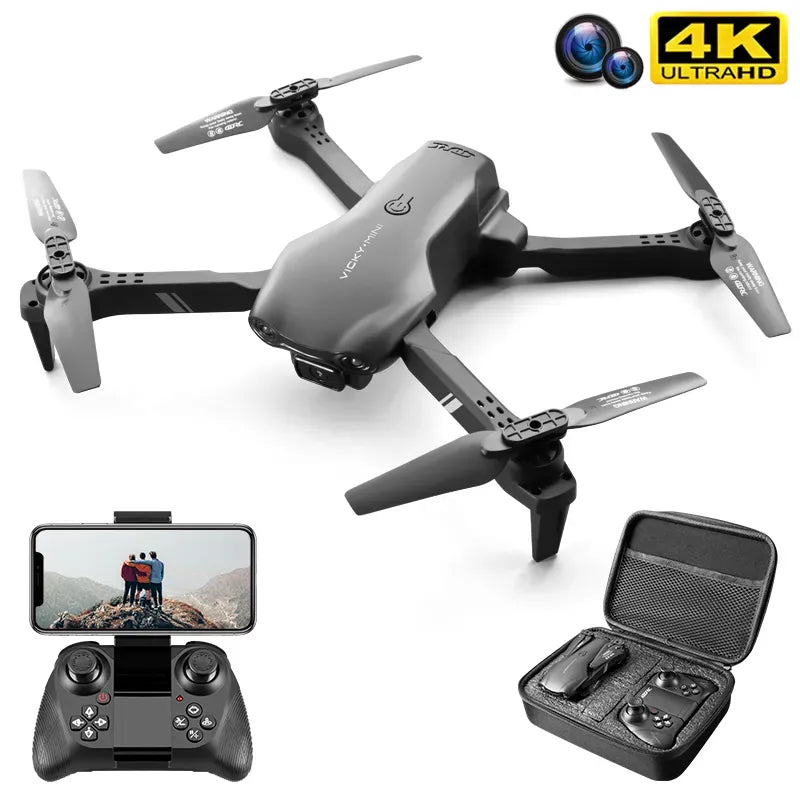 Portable 4K HD Mini Drone with Dual Camera and WiFi