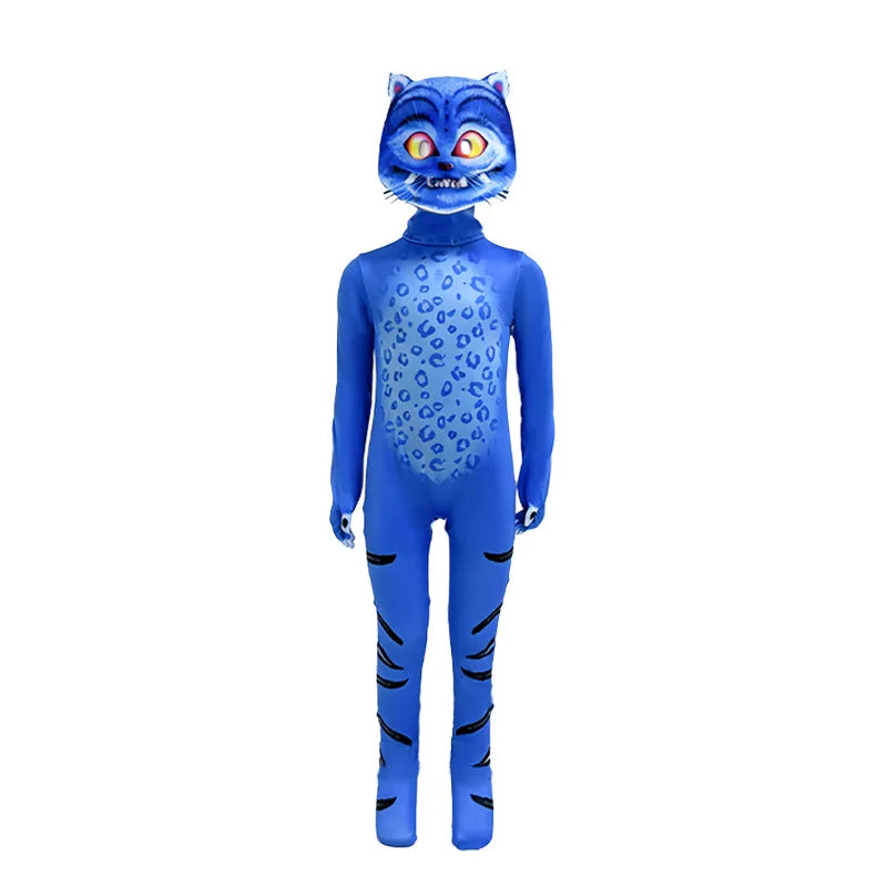 Cosplay Jumpsuit | Bold Tiger Print | With Felt Mask | Unisex