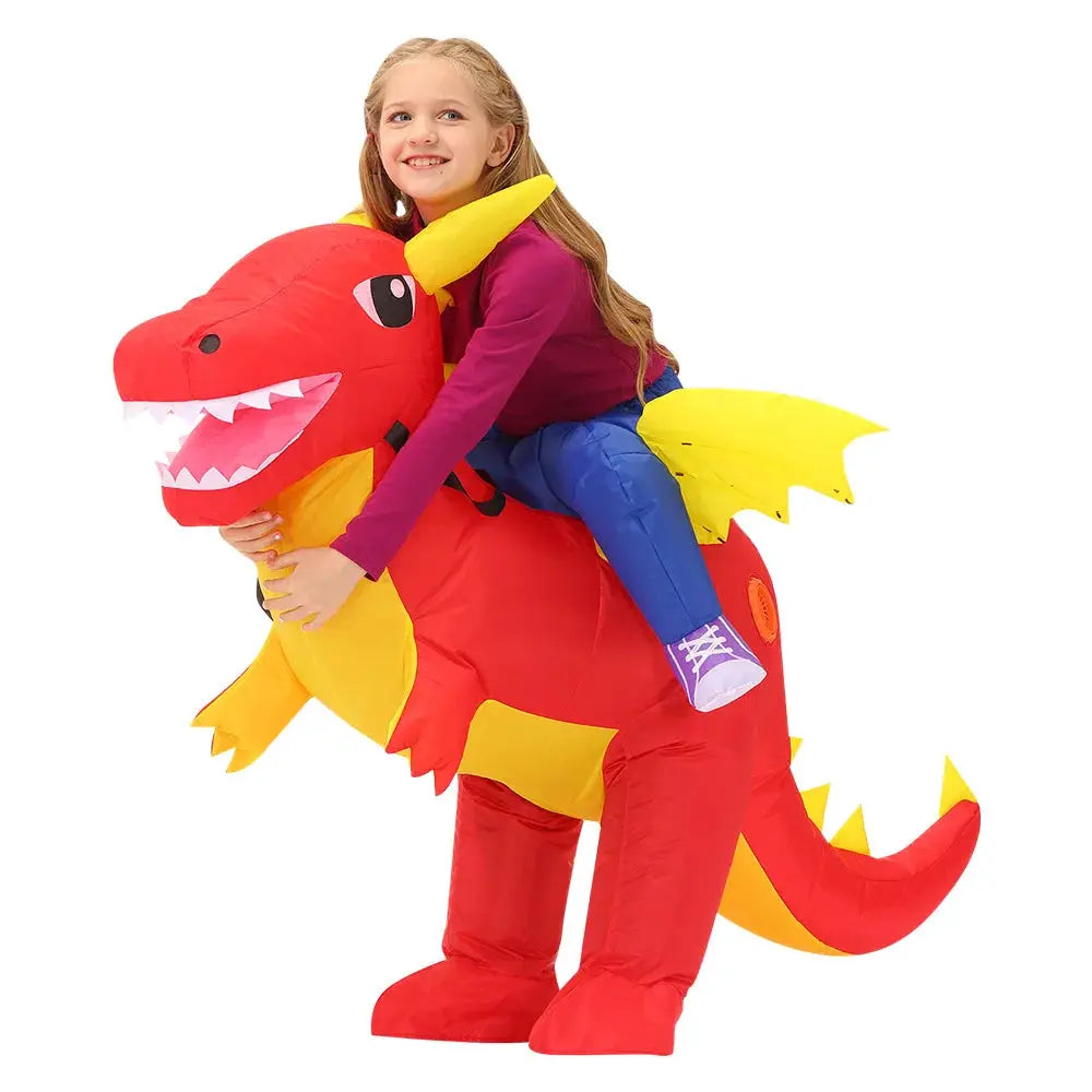 HOT Anime Kids Child Dinosaur Inflatable Costume Triceratops Party Mascot Halloween Christmas Cosplay Costumes Dress Suits for B - ToylandEU