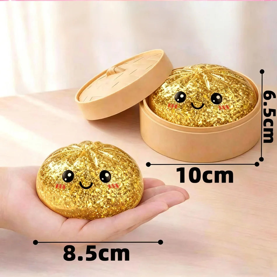 Glitter Dumpling Squishy | 6 Pack | Stress Relief Toy | Comes With Box