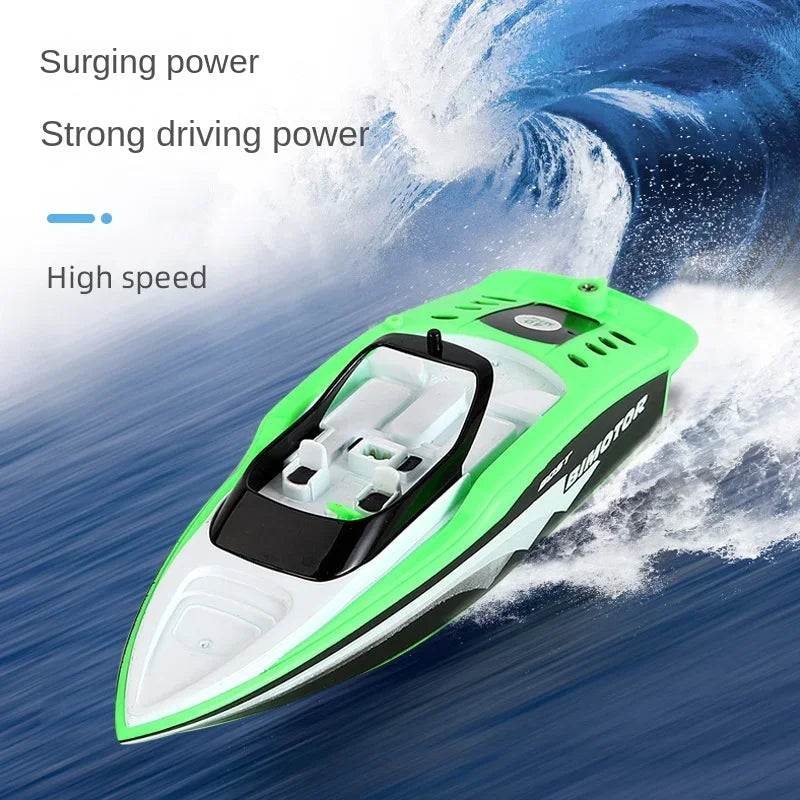 RC High-Speed RC Waterproof Motor Boat with 2.4GHz Remote Control - Mini Rechargeable Electric Sports Toy