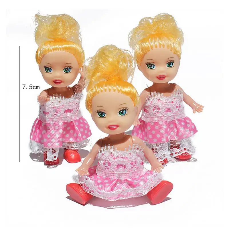 Charming Mini Pocket Princess Dolls Set - Perfect Gift for Ages 2-3