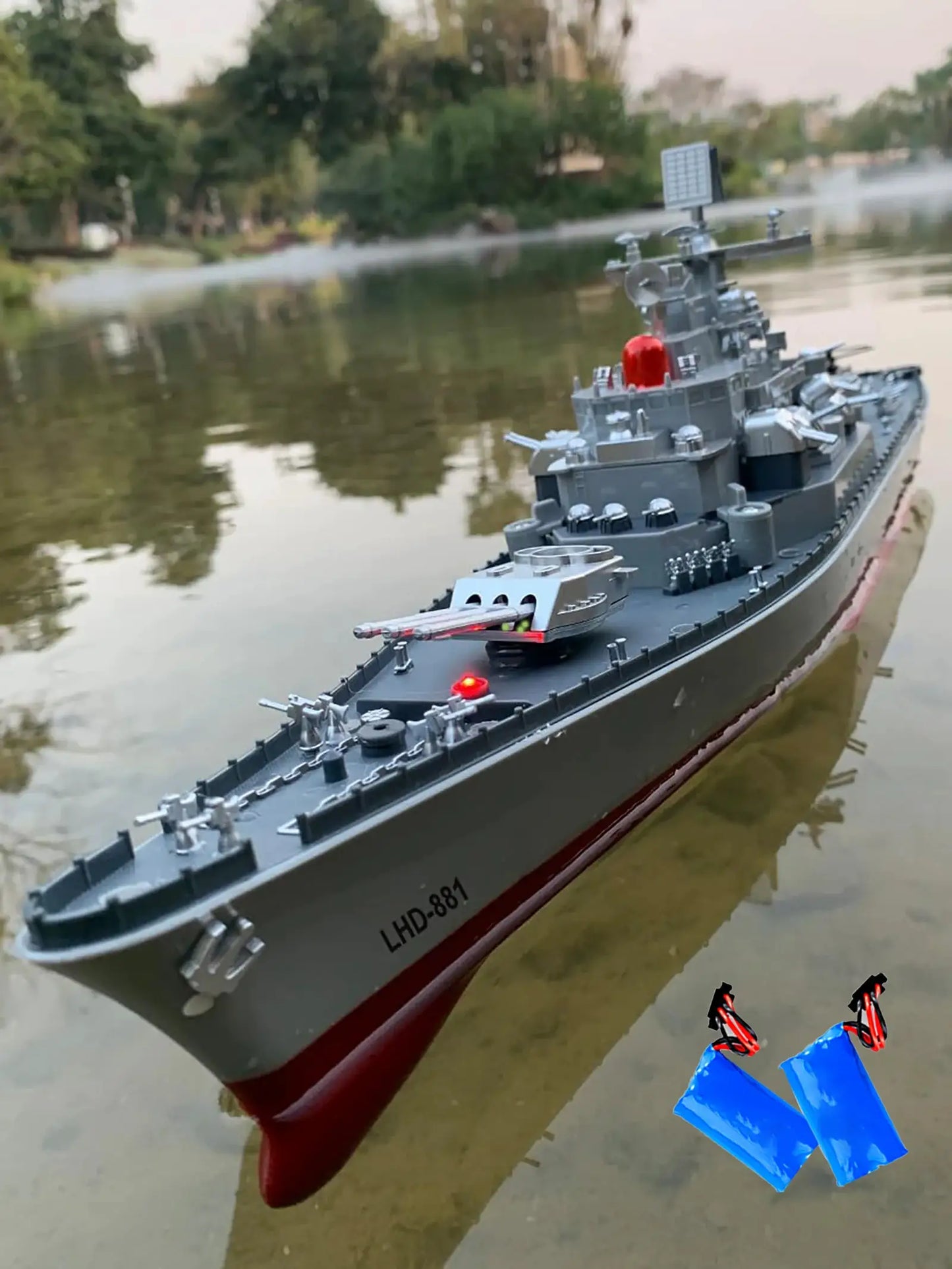 1:275 Scale 31 Inch Large Remote Controlled Warship Battleship Rc Ship On Lakes Pools Rivers Exhibits Models For Kids Boys A - ToylandEU