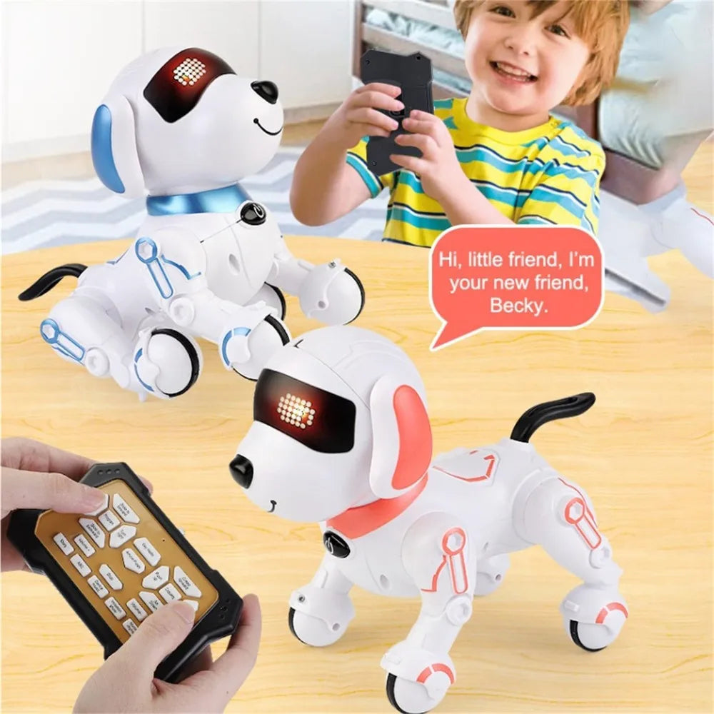 Remote Control Robot Dog Toy With Light Up LED Eyes