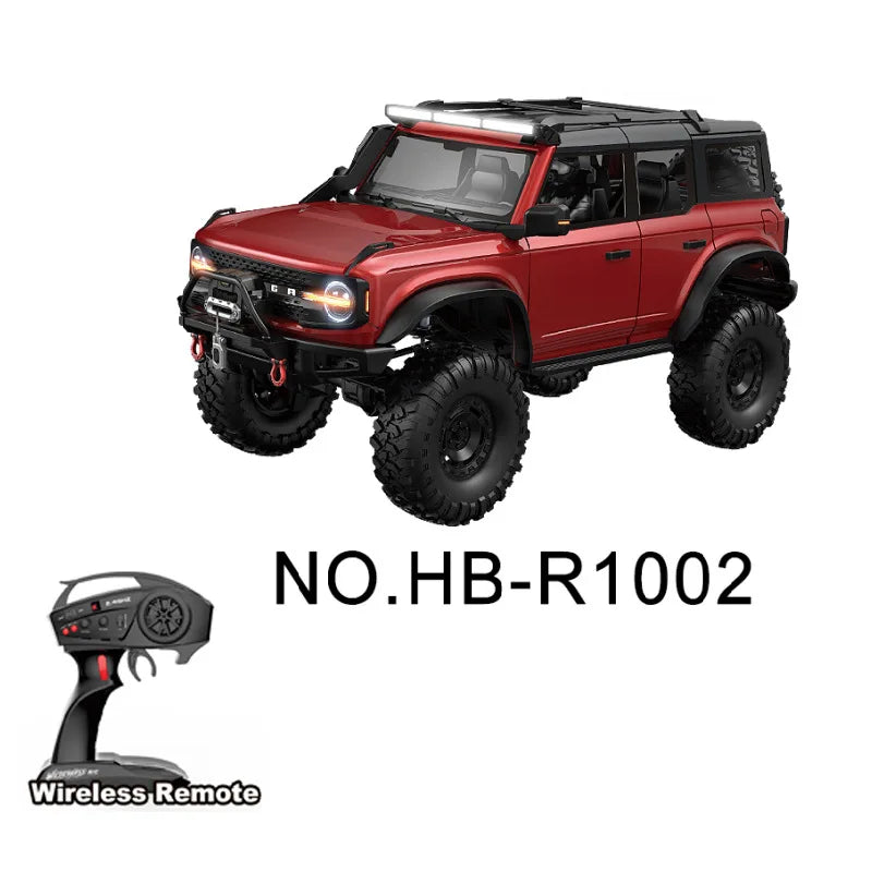 RC 1/10 Scale Remote Control Off-Road Rock Crawler Truck - 4WD RTR Climbing Vehicle with LED Lights and Lithium Battery