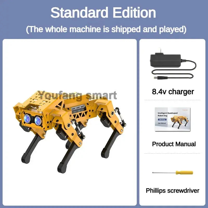 ESP32 Quadruped Visual Bionic Metal Robot Dog For Arduino Robot Kit for Python AI Project for Graphical Programmable Robot Dog - ToylandEU