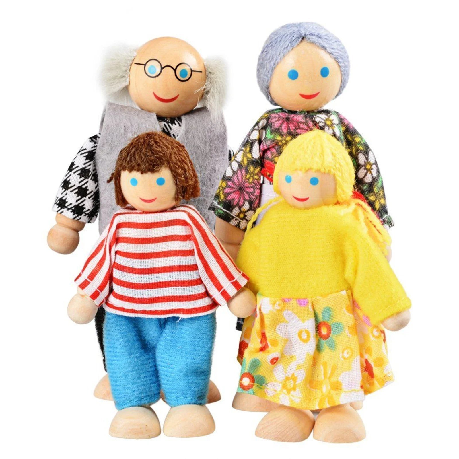 Wooden Family Member Dolls Set for Kids Pretend Play - 7 Pieces ToylandEU.com Toyland EU