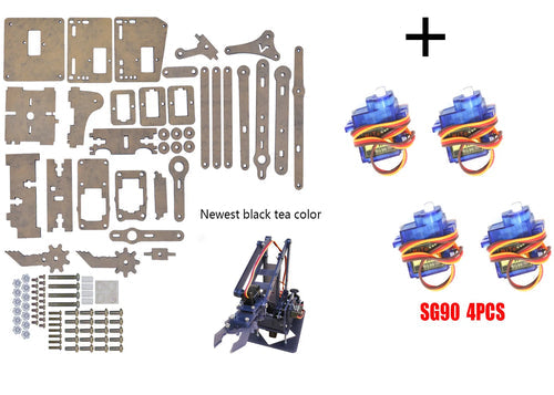 DIY 4-Degree-of-Freedom Acrylic Robot Arm Kit ToylandEU.com Toyland EU