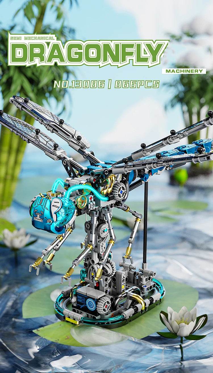 Mechanical Animal Building Blocks Parrot Eagle Whale Beetle Model Bricks With Light Display Kids Toys Gifts - ToylandEU