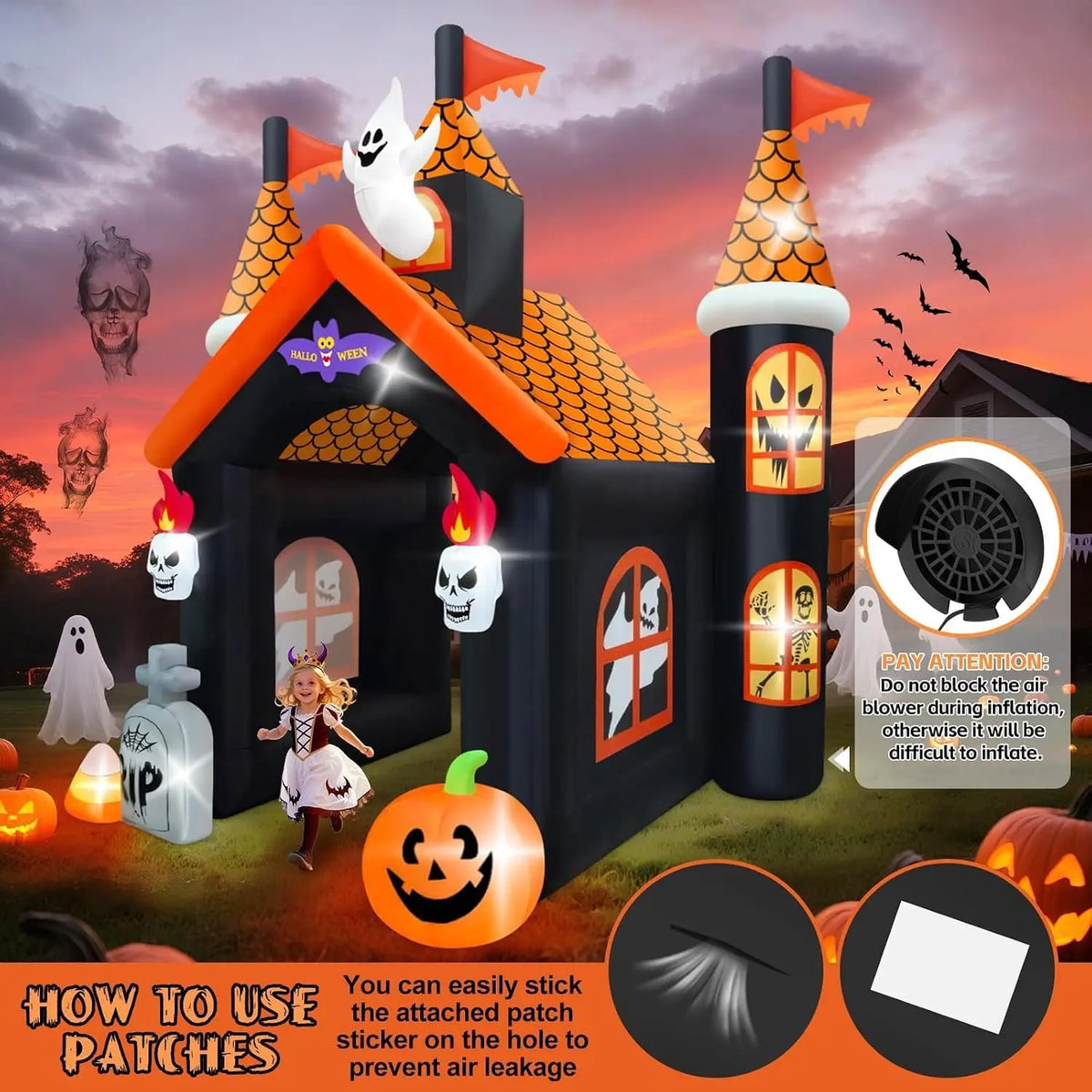 Halloween Inflatable Archway | 12ft Height | Haunted House Theme