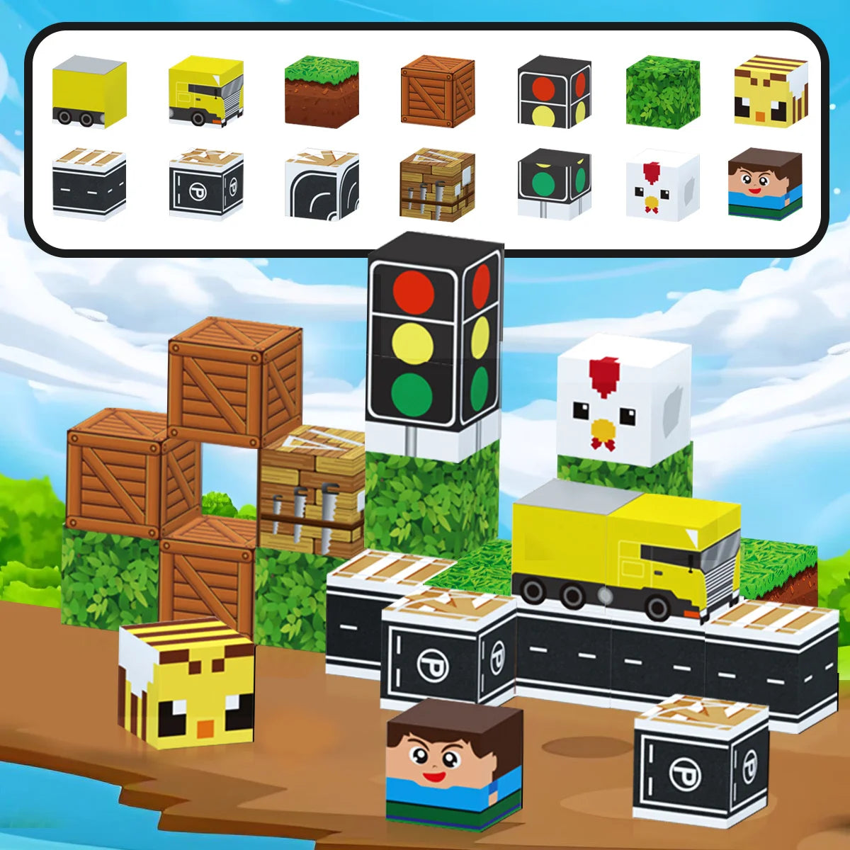 Magnetic Building Blocks | Non-Toxic Plastic | Ages 4-6