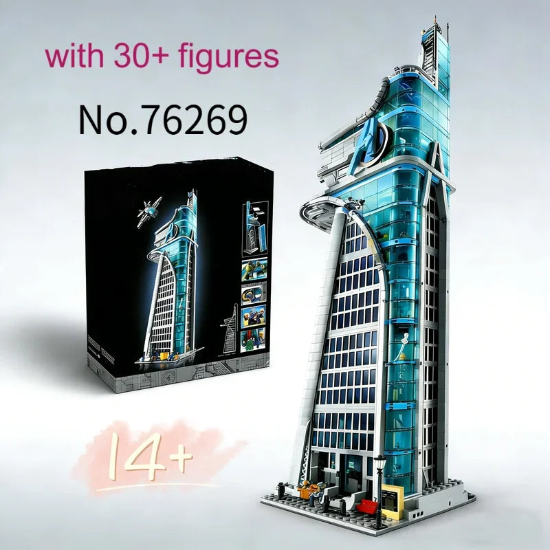 Building Block Set | 5201 Pieces | Superhero Skyscraper | Adult Model