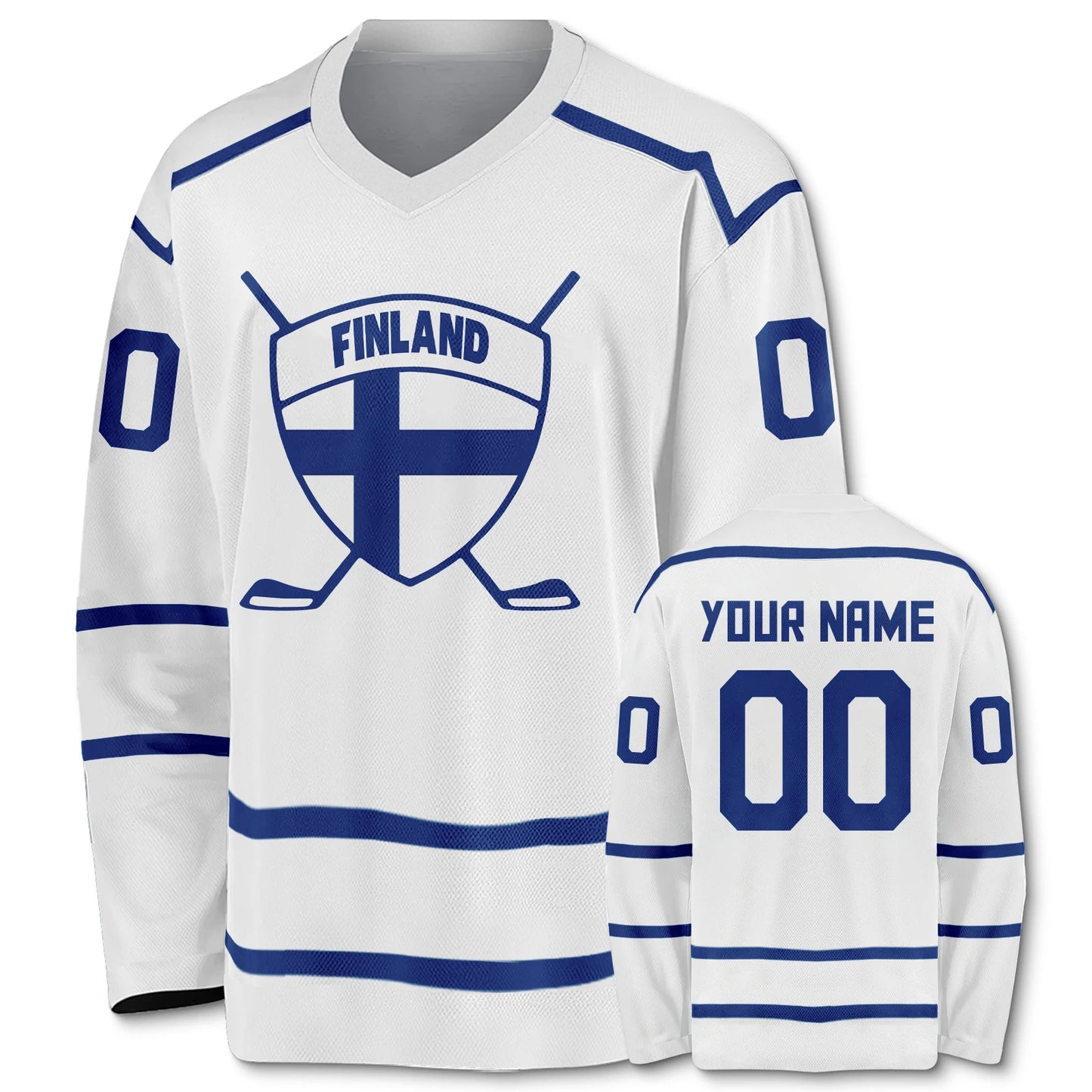 Customizable Finland Ice Hockey Jersey for All Ages - Men, Women, Youth, and Kids - Personalized Name and Number Training Shirt for Danish Fans