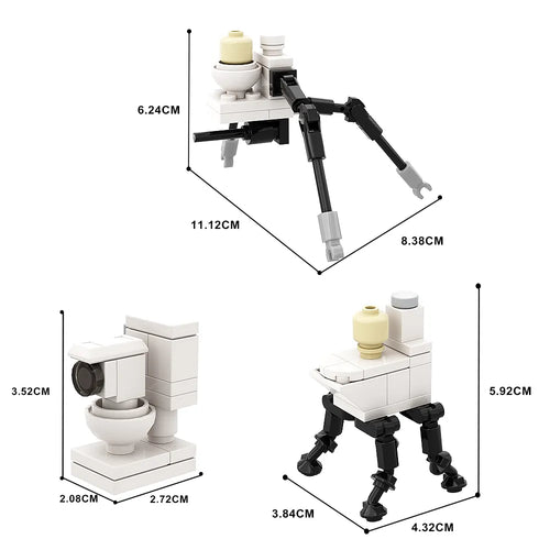 Skibidi Toilet Man and Camera Man Building Blocks with Speaker and Audio Components ToylandEU.com Toyland EU