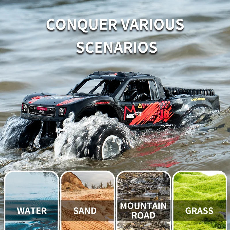 All-Terrain JJRC Q156 Remote Control Stunt Car - Water & Land Adventure!