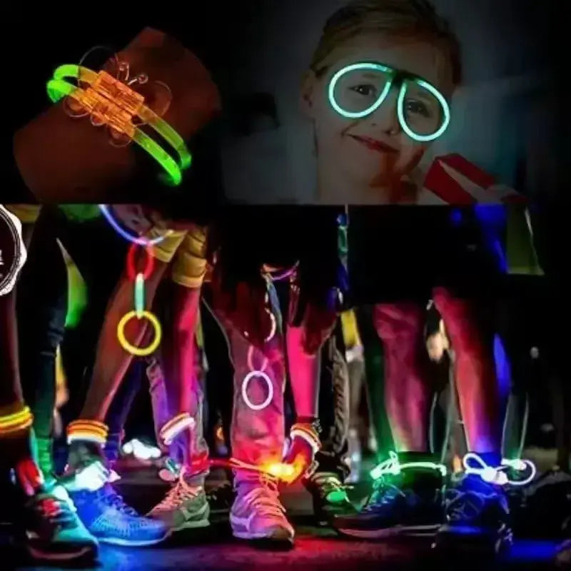 50/100Pcs Fluorescence Sticks Party Multicolor Glowing Stick Bright Colorful Light Bright Bendable Glow Bracelet Party Supplies - ToylandEU