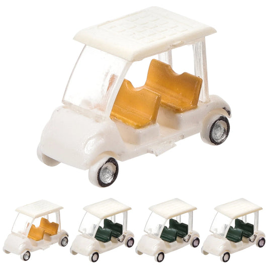 5 Miniature Resin Golf Cart Models with Realistic Details