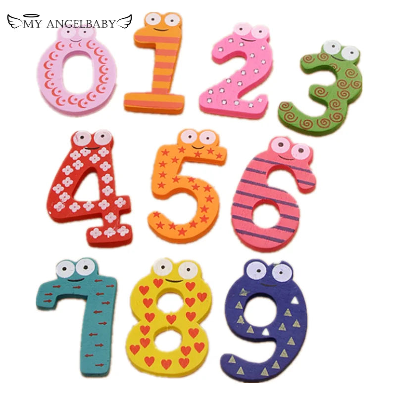 Montessori Magnetic Number Set for Babies - 10 Piece Refrigerator Fridge Figures