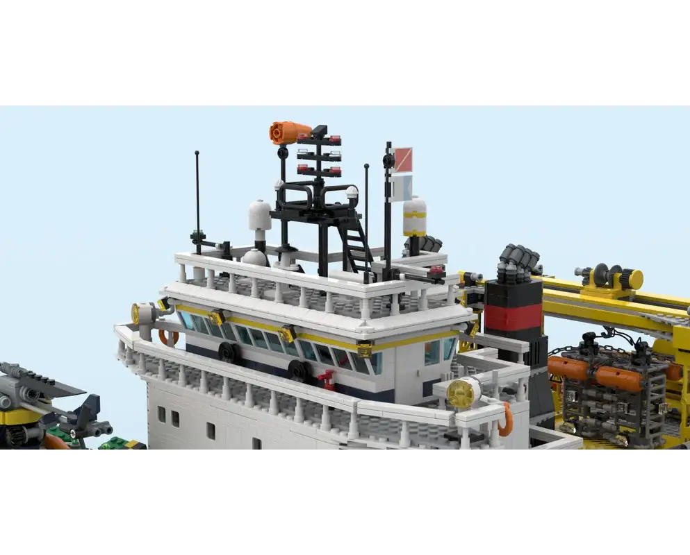 MOC City Catamaran Research Vessel Set Building Blocks Exploration Ships Transport Vehicles Collection Toys Gifts - ToylandEU