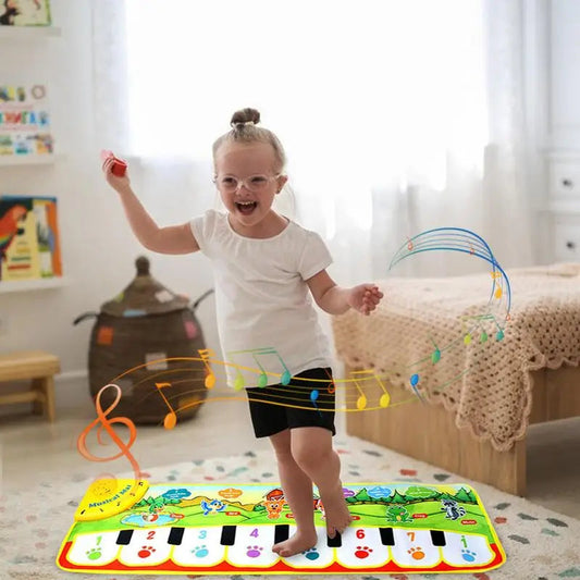 Kids Piano Mat Foldable Floor Dance Mat Early Non Woven Fabric Piano - ToylandEU