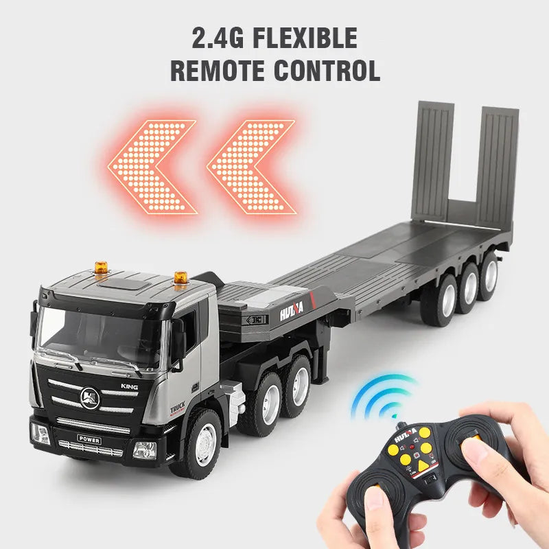 1:24 Scale Remote Control Flat Trailer Truck for Boys with 2.4Ghz Remote Control