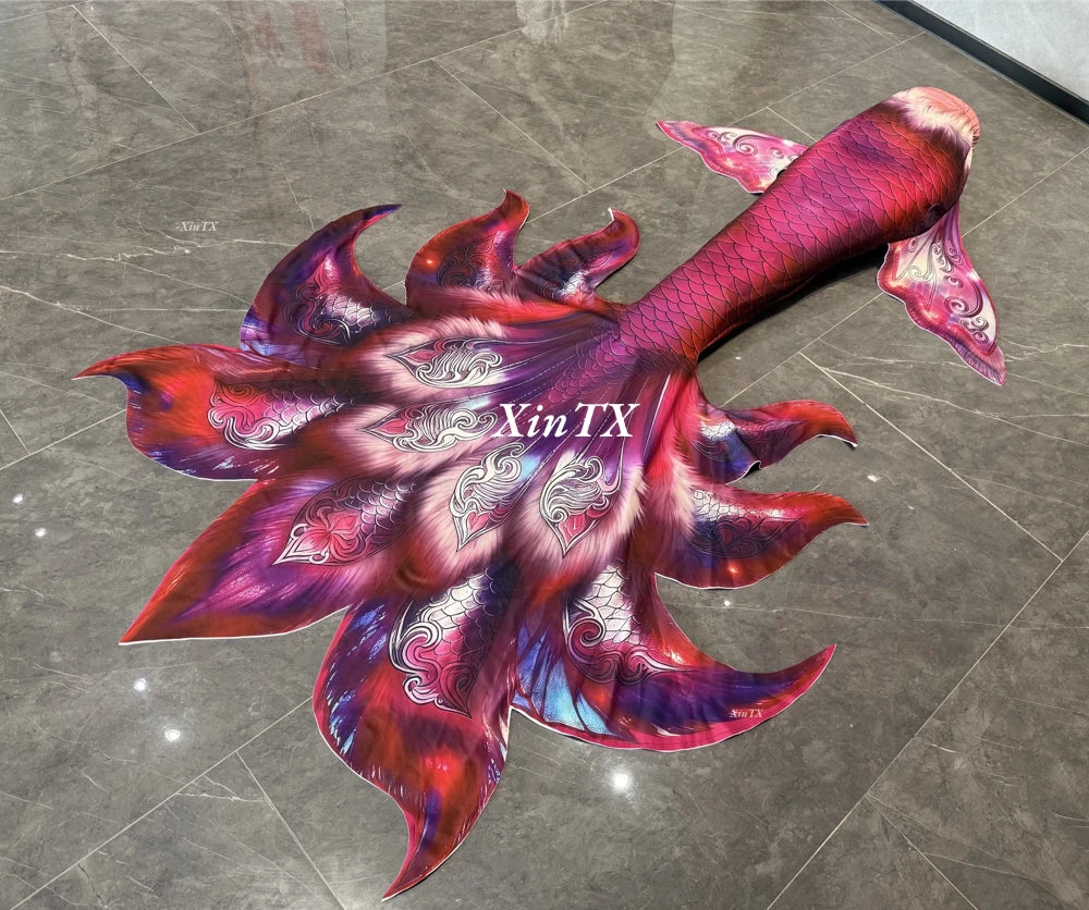 Mermaid Tail Swimsuit | Monofin Optional | Polyester Elastane | Adult