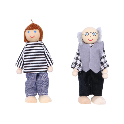 Wooden Family Member Dolls Set for Kids Pretend Play - 7 Pieces ToylandEU.com Toyland EU
