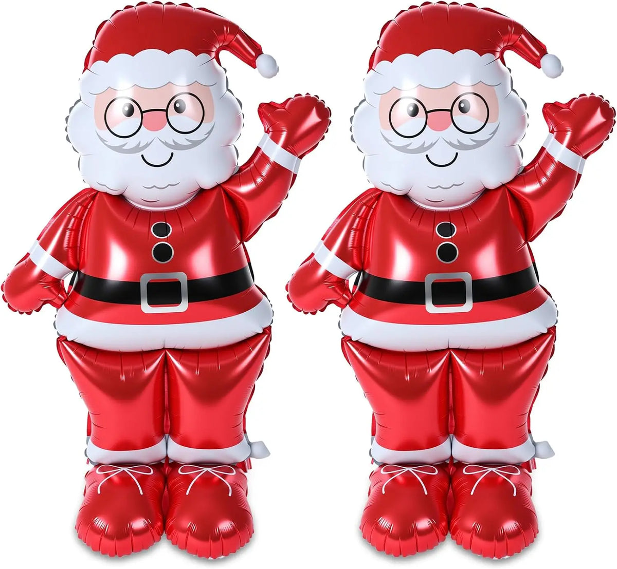Santa Claus Balloon | 61 Inch Giant | Standing With Base | 2 Pack Decor