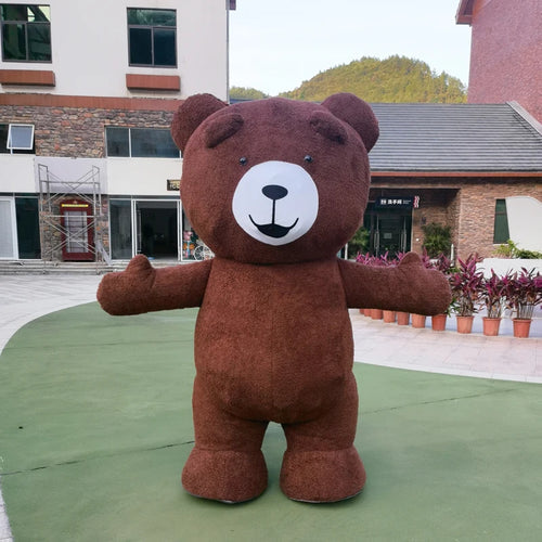 Inflatable Giant Fur Teddy Bear and Brown Bear Costume for Adults with Complete Accessories ToylandEU.com Toyland EU