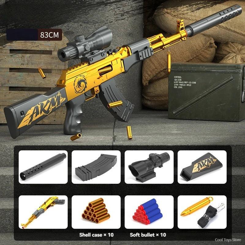 Manual Toy Rifle | AK47 Shell Ejecting | Toylandeu™
